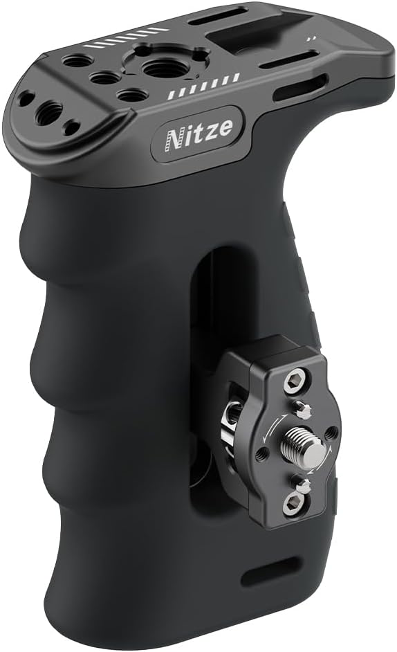 Nitze Ergonomique Poignée Latérale avec vis 1/4" et Goupilles de Positionnement Amovibles