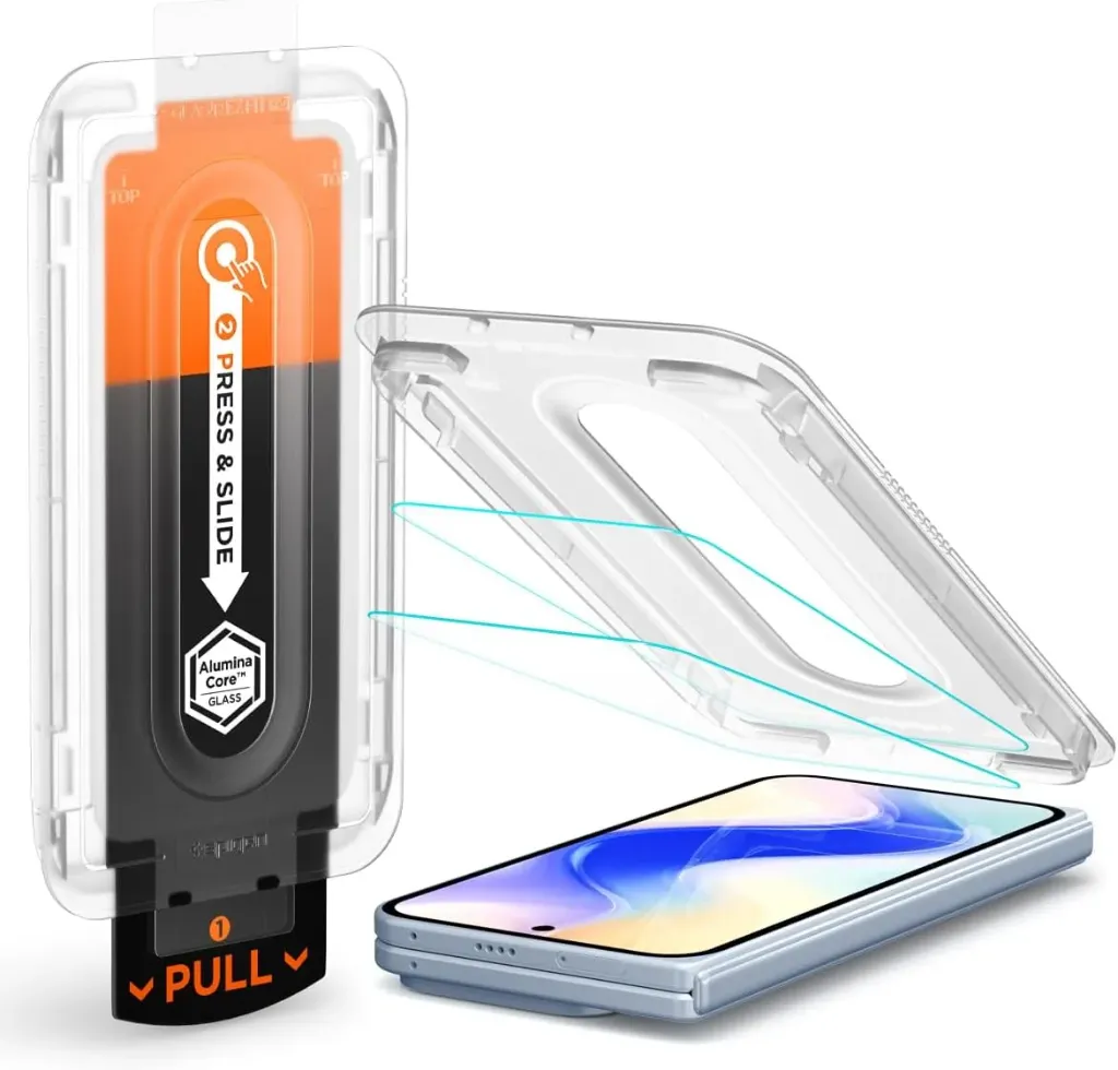 Spigen Glas.tR EZ Fit Pro Verre Trempé pour Google Pixel 10 Pro Fold, 2 Pièces, Kit d'installation inclus, Dureté 9H, Résistant aux Rayures