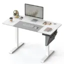 SONGMICS Bureau Électrique Réglable en Hauteur, 120 x 60 cm, Blanc Nuage