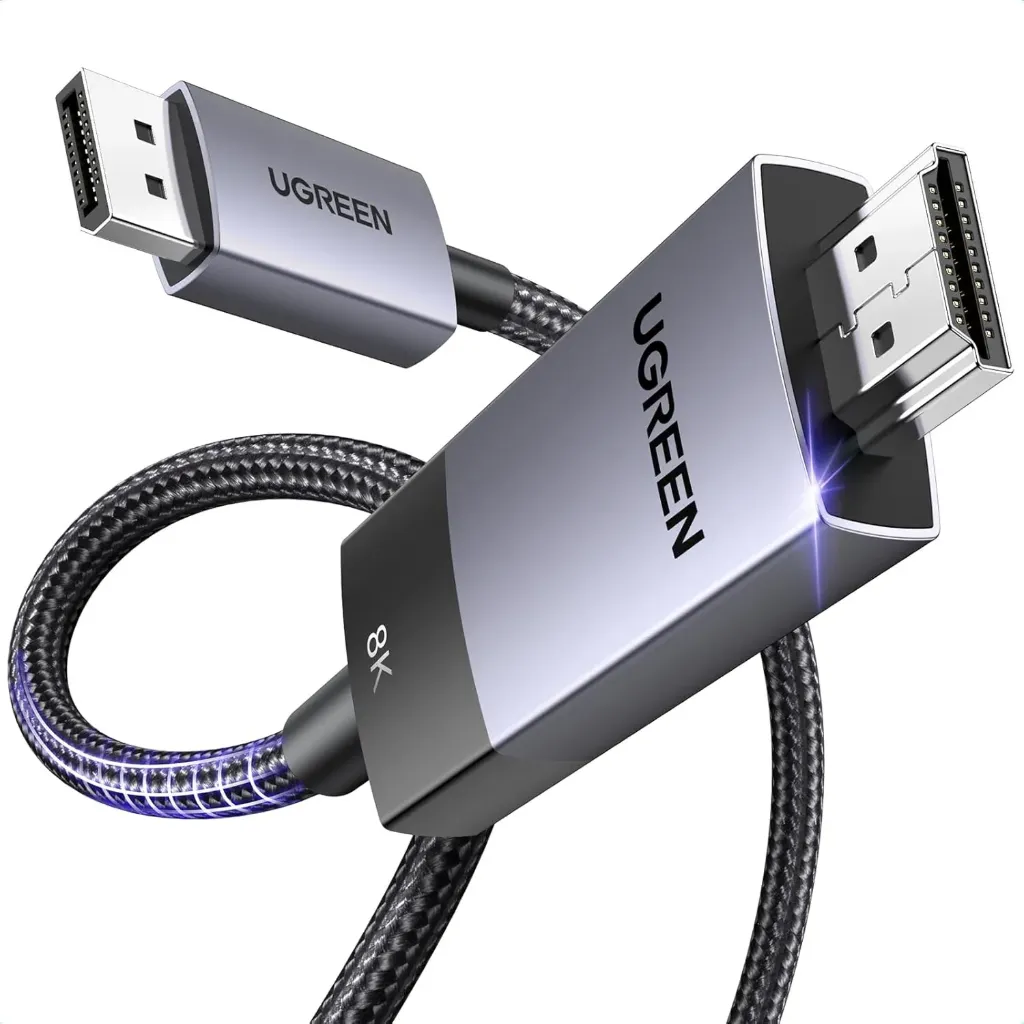 UGREEN, câble DisplayPort 1.4 vers HDMI 2.1, 8K 60 Hz, 2 m