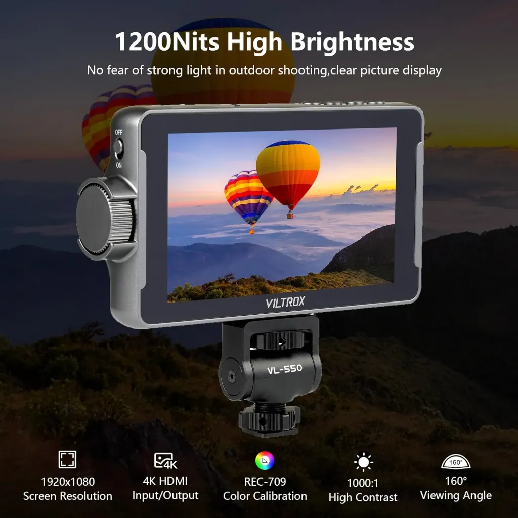 Viltrox-Moniteur portable pour prise de vue en extérieur, caméra petHDMI 550