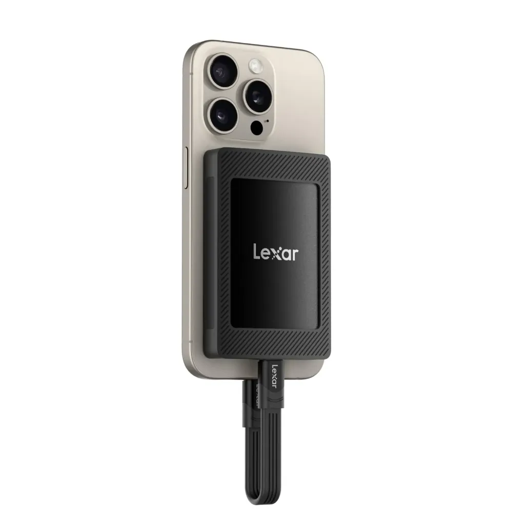 Lexar SL500M 1To SSD Externe avec Jeu magnétique, SSD Portable USB3.2 Gen2x2, jusqu'à 2000 Mo/s, Disque SSD Externe