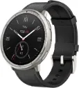 Amazfit Active 2 44 mm, montre connectée 1,32″ AMOLED NFC (Cuir noir)
