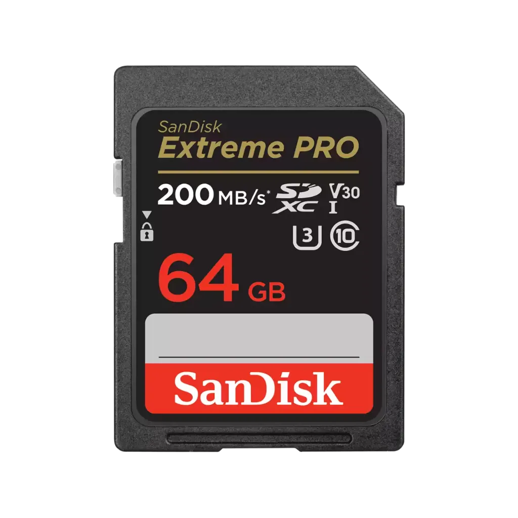 SanDisk Extreme PRO SDXC 64 Go, 200/90 Mo/s, U3 V30
