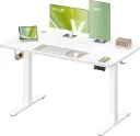 VASAGLE LSD310WZ03, bureau assis-debout électrique 100 × 60 cm (Blanc nuage)
