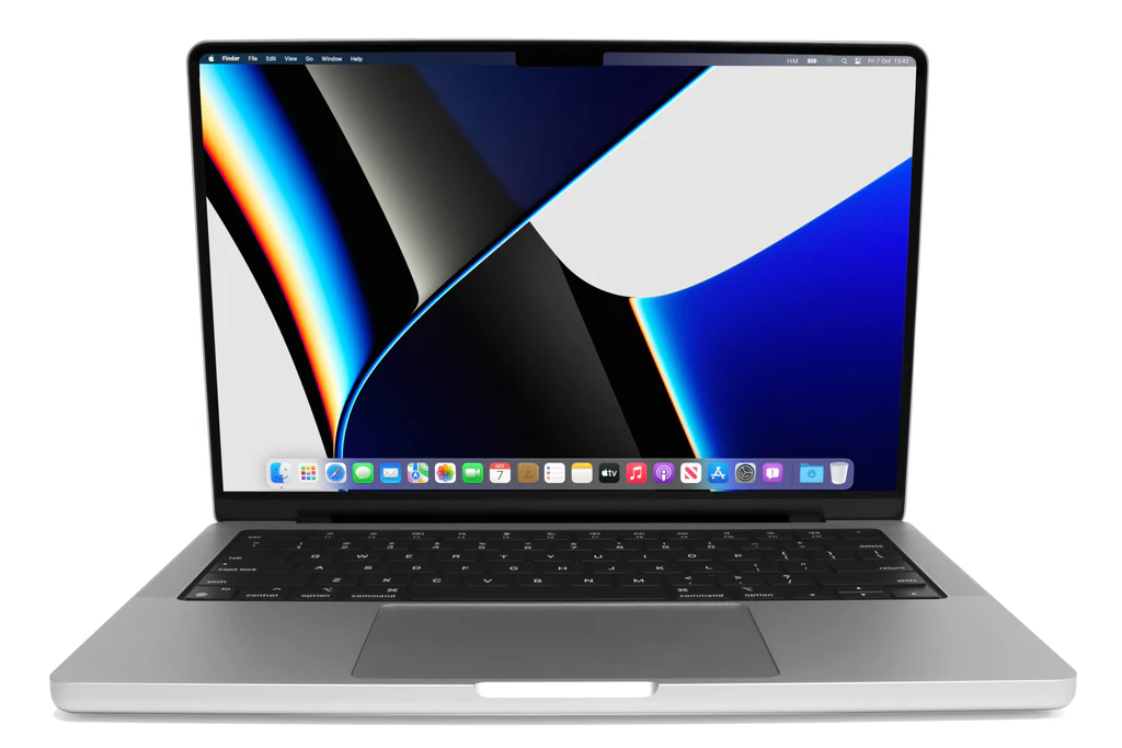 Apple MacBook Pro 2021 avec puce M1 Pro ,CPU 8 cœurs et GPU 14 cœurs (14 pouces, 16 Go de RAM, 512 Go SSD ) Qwerty Occasion bien propre