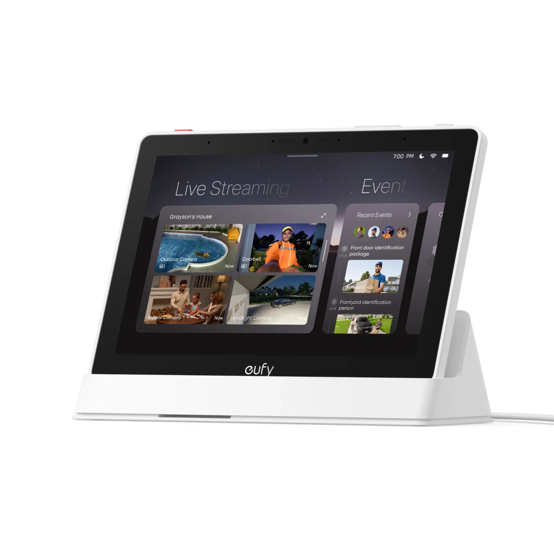 eufy Smart Display E10, écran de contrôle, stockage jusqu’à 16 To (Blanc)
