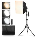 VEVOR Kit softbox 40 × 40 cm, 2 lampes LED 45 W, 3 000 à 6 500 K