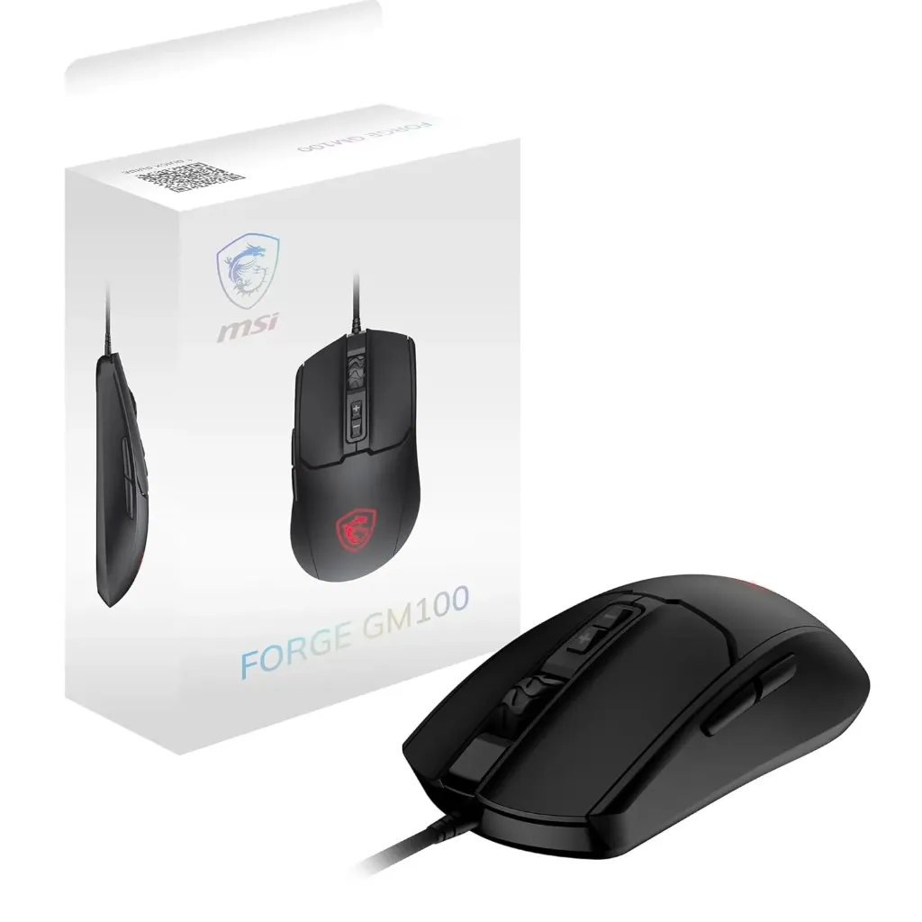 MSI Forge GM100, souris gaming filaire 6 400 DPI, USB, RGB