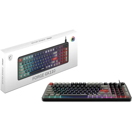 MSI Forge GK110 FR Clavier Gaming, switches à Membrane, RGB, éclairage et Touches multi -média , USB 2.0 - AZERTY