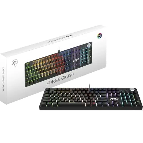 MSI Forge GK320 FR, clavier gaming mécanique Red, AZERTY, USB, RGB