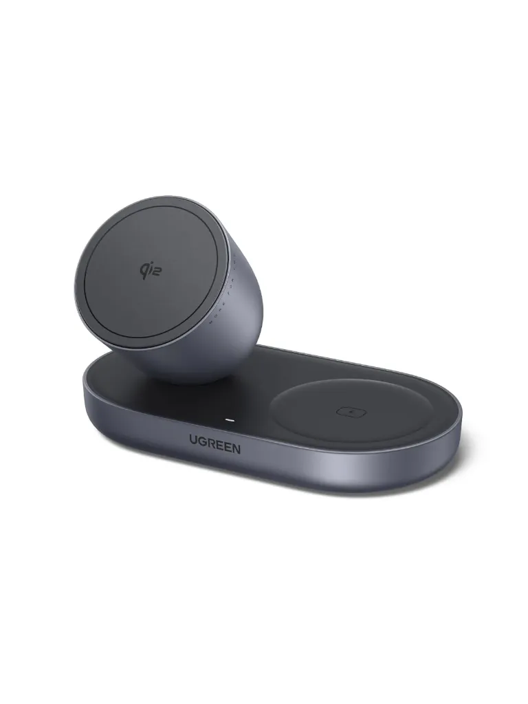 UGREEN Zapix W701 Station de recharge magnétique Qi2 2-en-1 15 W (Noir)