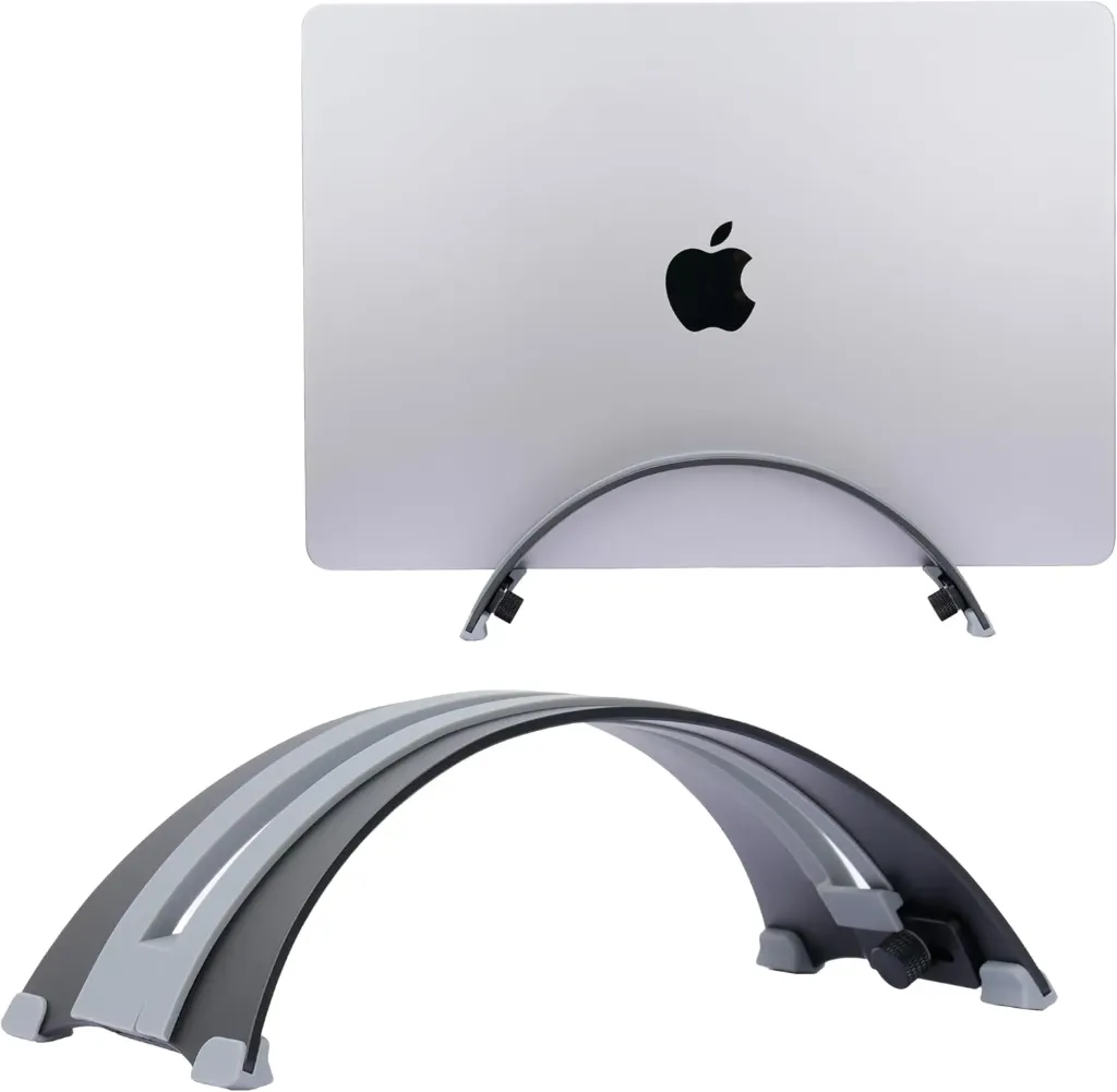 Support vertical réglable en aluminium pour ordinateur portable