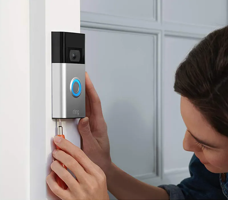 Ring Video Doorbell 2e génération, sonnette vidéo sans fil 1080p (Argent)
