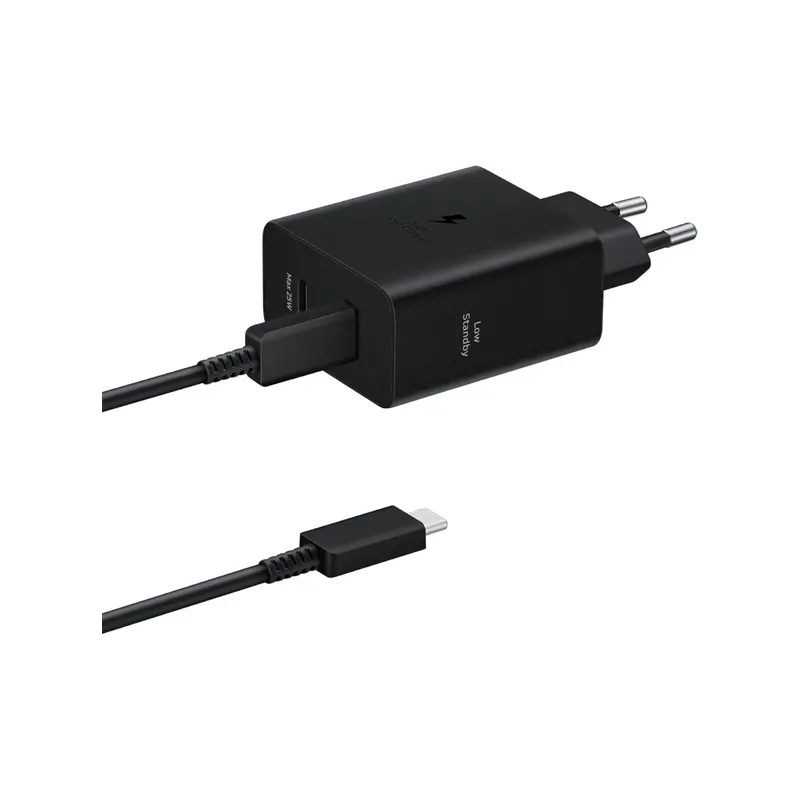 Samsung Chargeur secteur USB-C 50 W avec câble (Noir)
