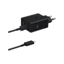 Samsung Chargeur secteur USB-C 50 W avec câble (Noir)
