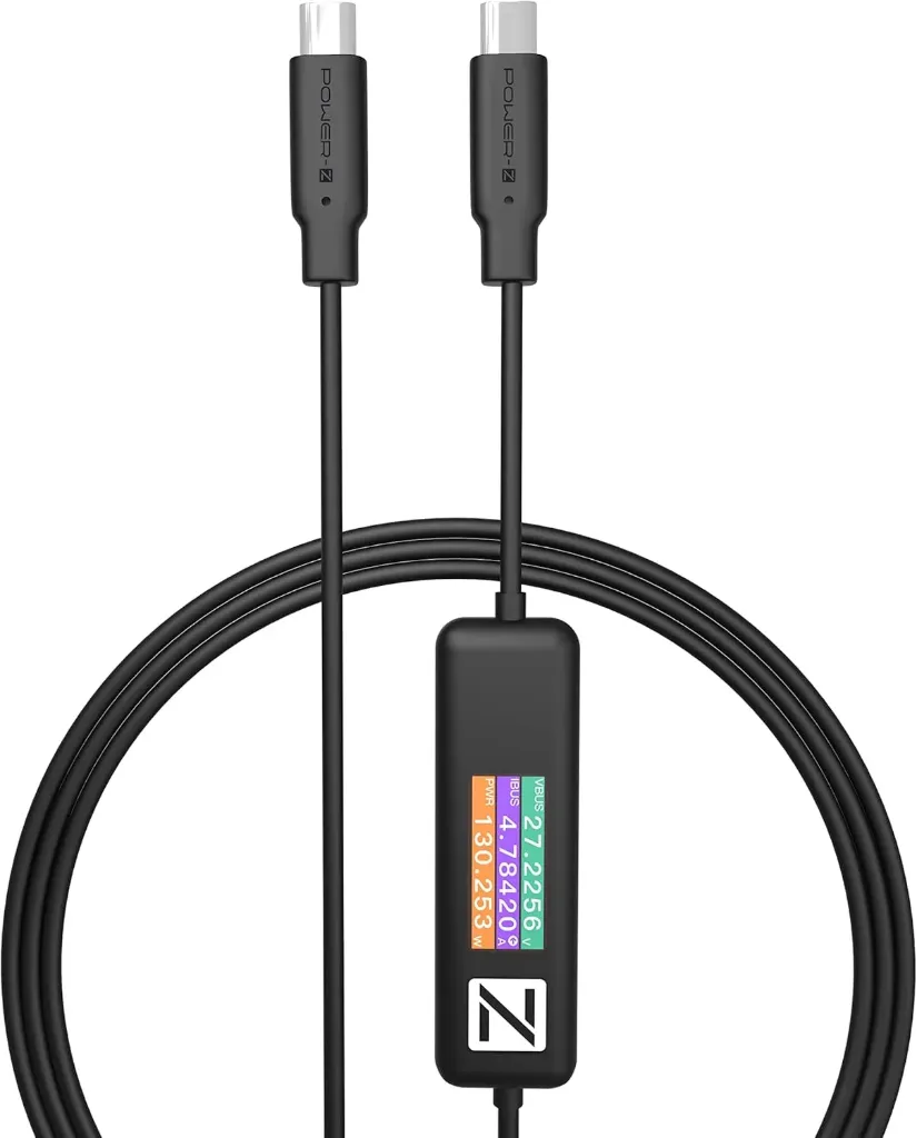 ChargerLAB Power-Z AK001, câble testeur USB-C PD 240 W avec écran, 1,5 m