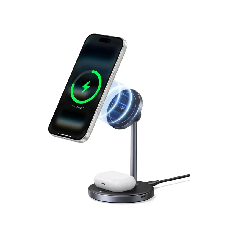 [W710/95993] UGREEN Zapix 95993 Station de recharge magnétique Qi2 2-en-1 15 W (Noir)