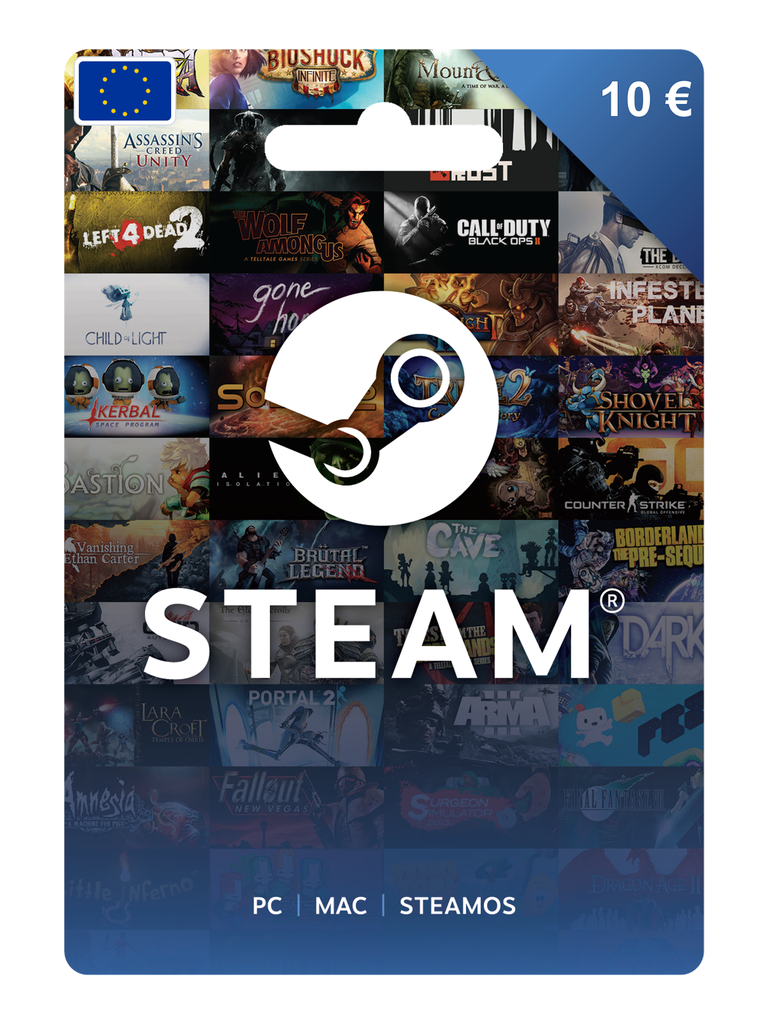 Carte Steam 10 €