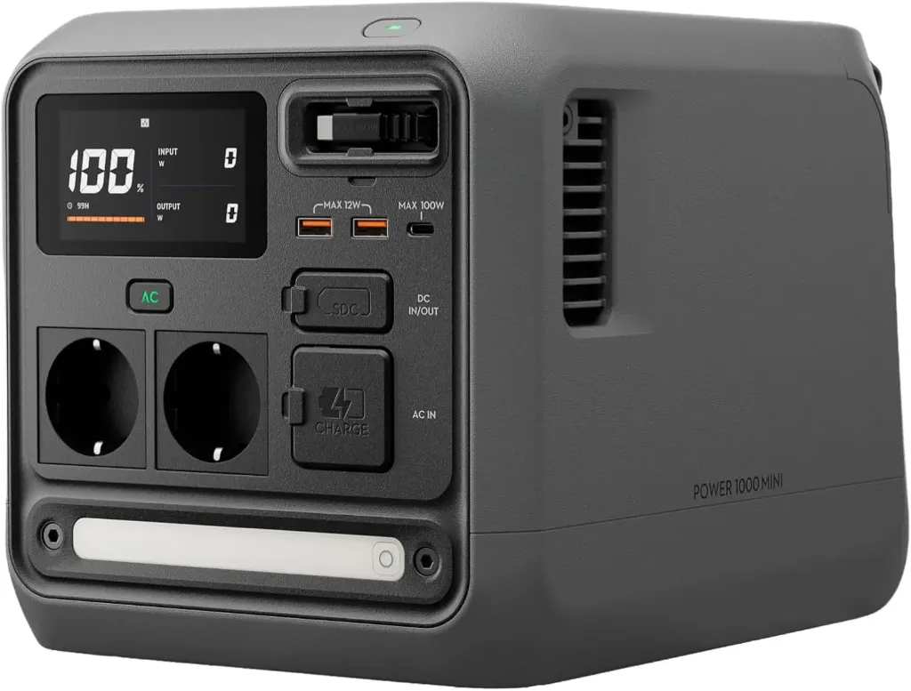 DJI Power 1000 Mini, Batterie LFP de 1 008 Wh, Sortie maximale de 1 000 W