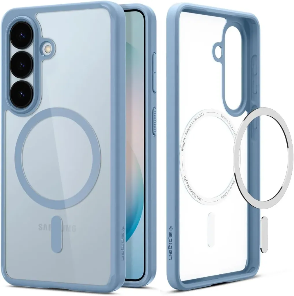 Spigen Étui Samsung Galaxy S26 Ultra Hybrid MagFit - Bleu clair