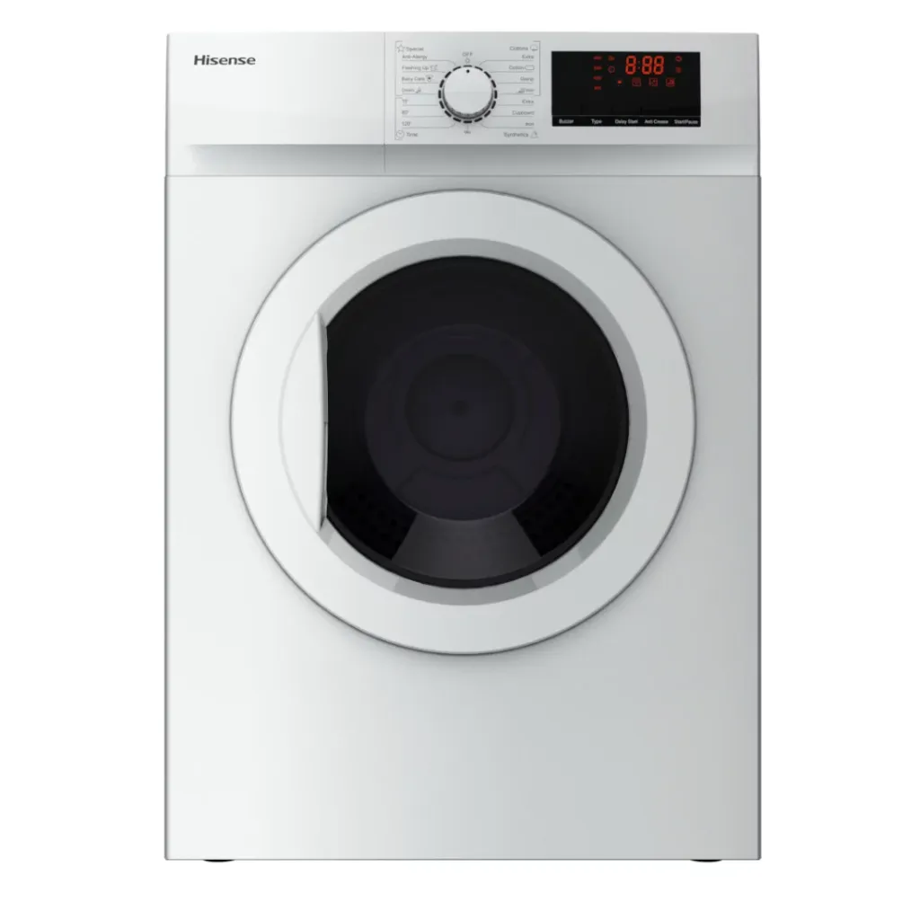 Hisense DVDL80S, sèche-linge à évacuation 8 kg (Blanc)