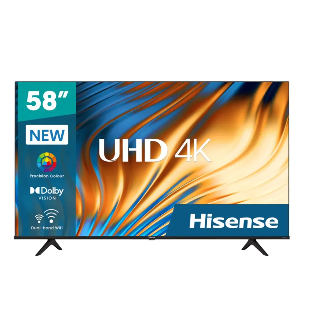 Hisense 58A6H, TV 58″ 4K HDR Dolby Vision VIDAA (Noir)