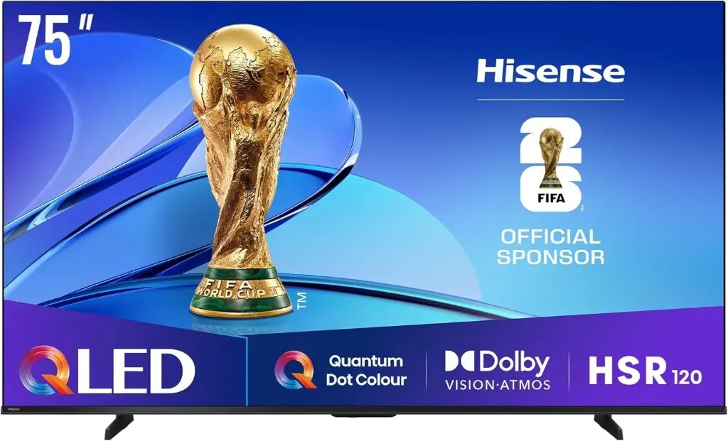 Hisense 75U7H, TV 75″ QLED 4K HDR VIDAA (Noir)
