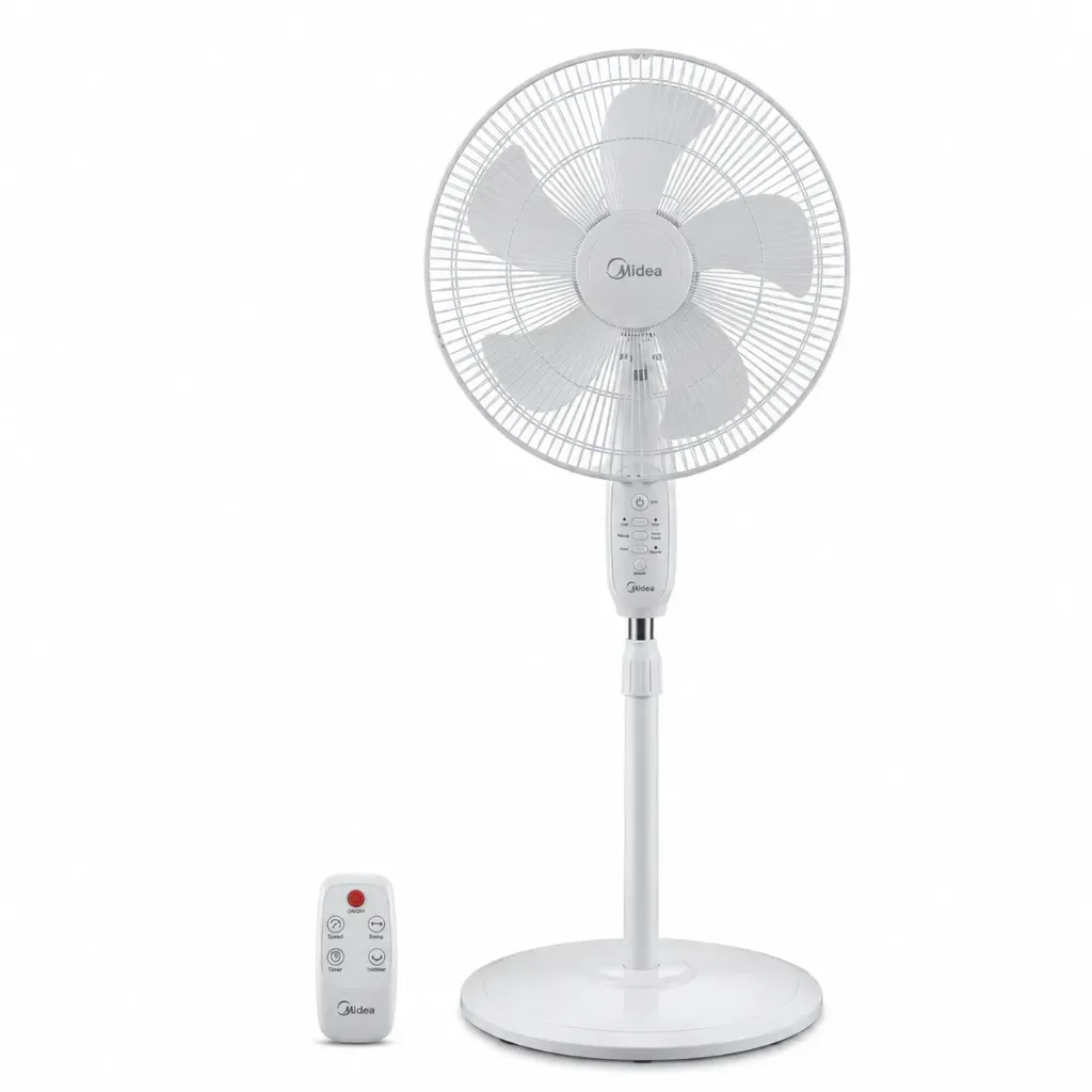 [VENT_FS40-18BR] Midea FS40-18BR, ventilateur sur pied avec télécommande (Blanc)