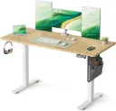 SONGMICS, bureau assis-debout électrique 140 × 60 cm (Chêne doré)