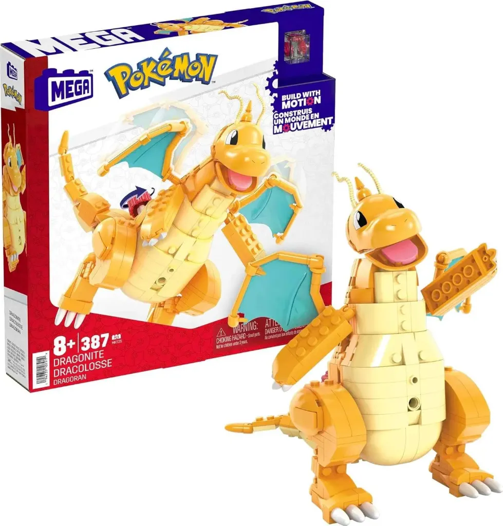 MEGA Pokémon Dracolosse HKT25, coffret de construction 387 pièces