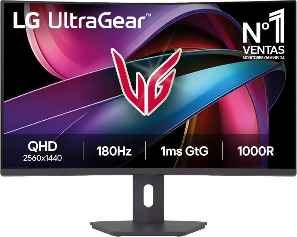 LG UltraGear 32G600A-B, 31,5″ QHD VA incurvé 1000R, 180 Hz, 1 ms GtG