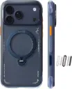 TORRAS Ostand Q3 Air Coque pour iPhone 17 Pro Max, Protection Airbag Dynamique Antichoc, Support Magnétique Rotatif 360°, MagSafe 18N, Boutons Interchangeables, Finition Mate – Bleu Nuit
