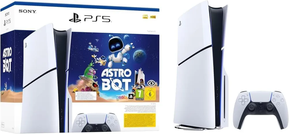 Pack Sony PlayStation 5 Slim Standard 1 To avec 1 Manette + Jeu Astro Bot (code de téléchargement)