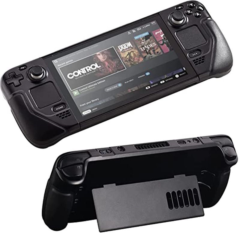Coque intégrale avec poignée pour Steam Deck (Noir)