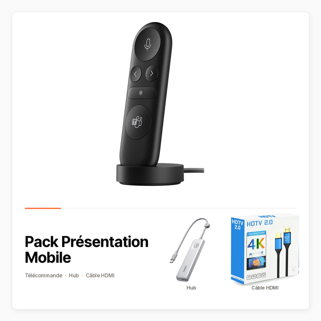 [PACK-INFO-PRESENTATION-MOBILE] Pack Présentation Mobile — Presenter+, hub HDMI et câble HDMI
