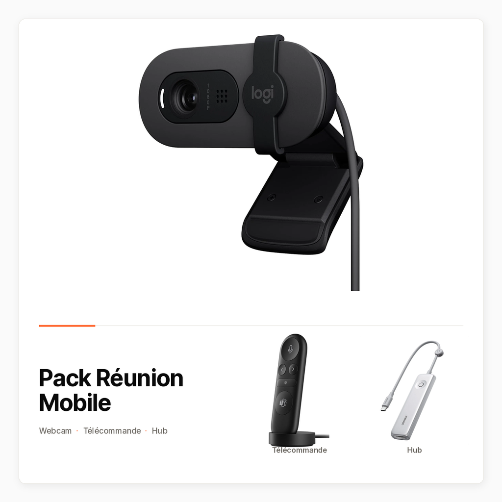 [PACK-INFO-REUNION-MOBILE] Pack Réunion Mobile — Brio 100, Presenter+ et hub HDMI