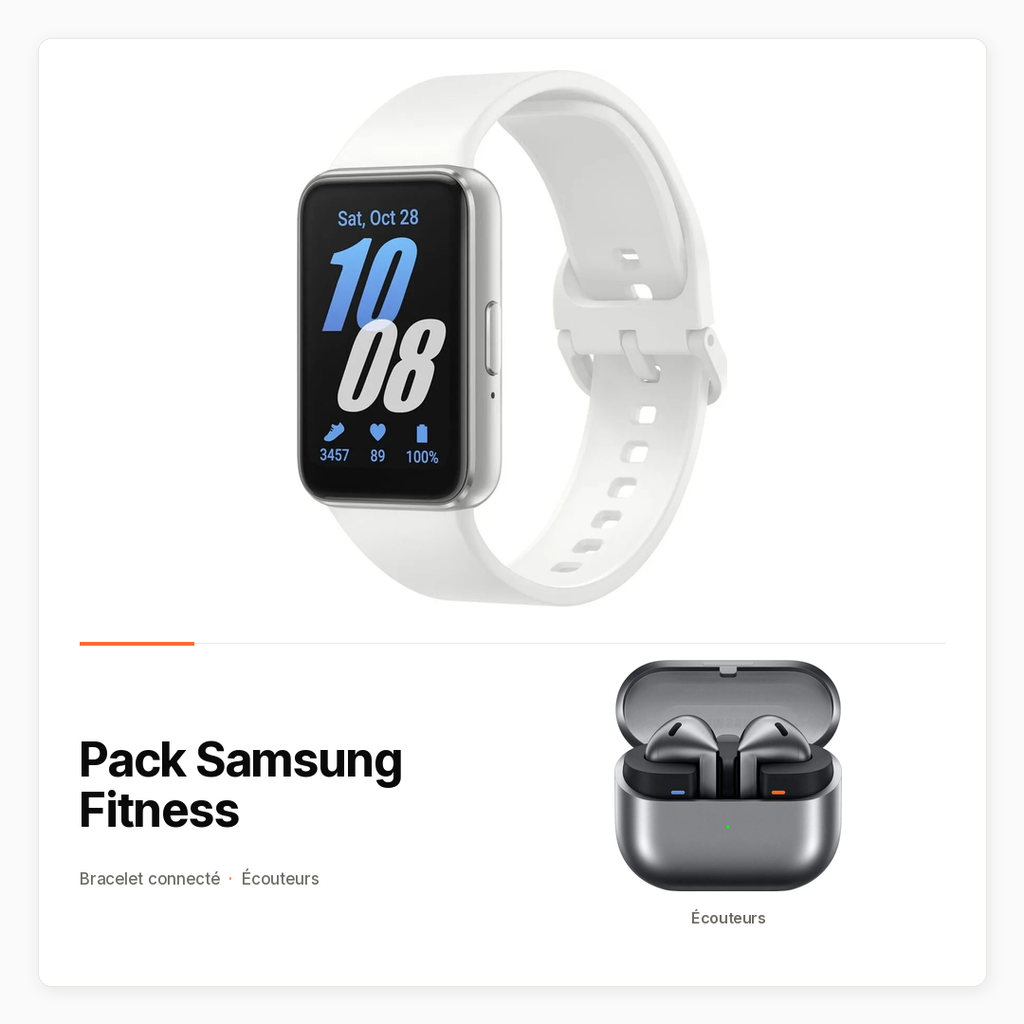 Pack Samsung Fitness avec Galaxy Fit3 et Galaxy Buds3