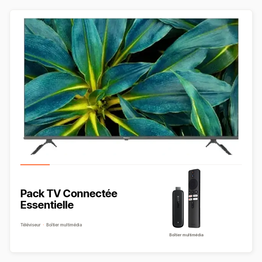 Pack TV Connectée Essentielle avec Hisense 40 pouces et Xiaomi TV Stick