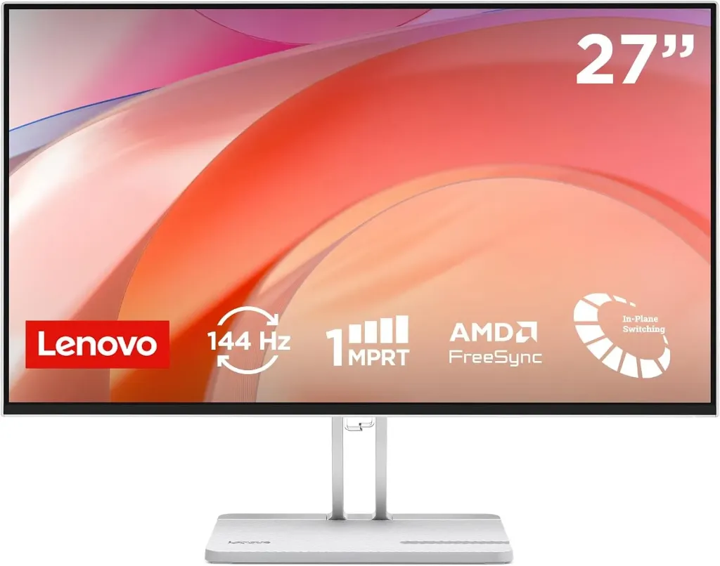 Lenovo L27-45, moniteur IPS 27″ Full HD, 144 Hz, 1 ms, HDMI et VGA
