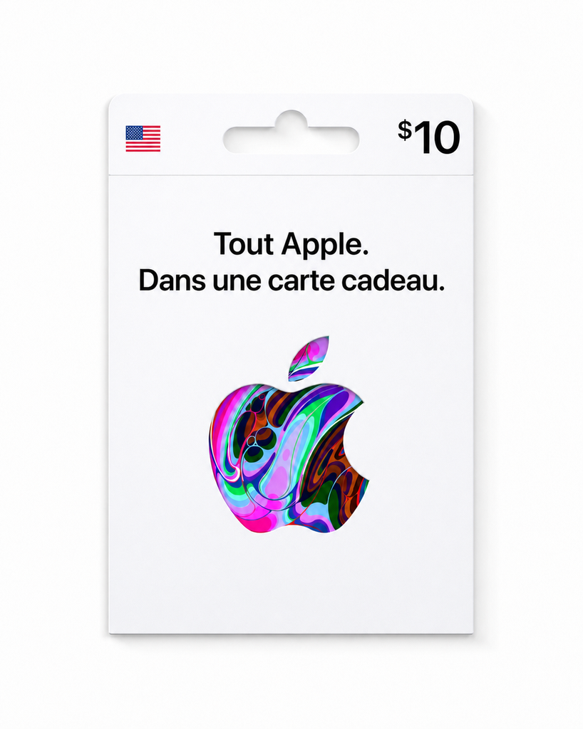 Carte cadeau Apple 10 $