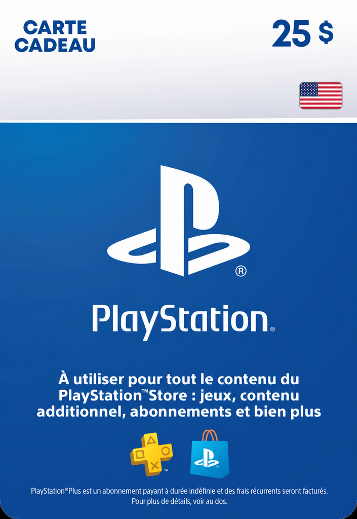 [EZPIN-US-PSN-025] Carte PlayStation 25 $