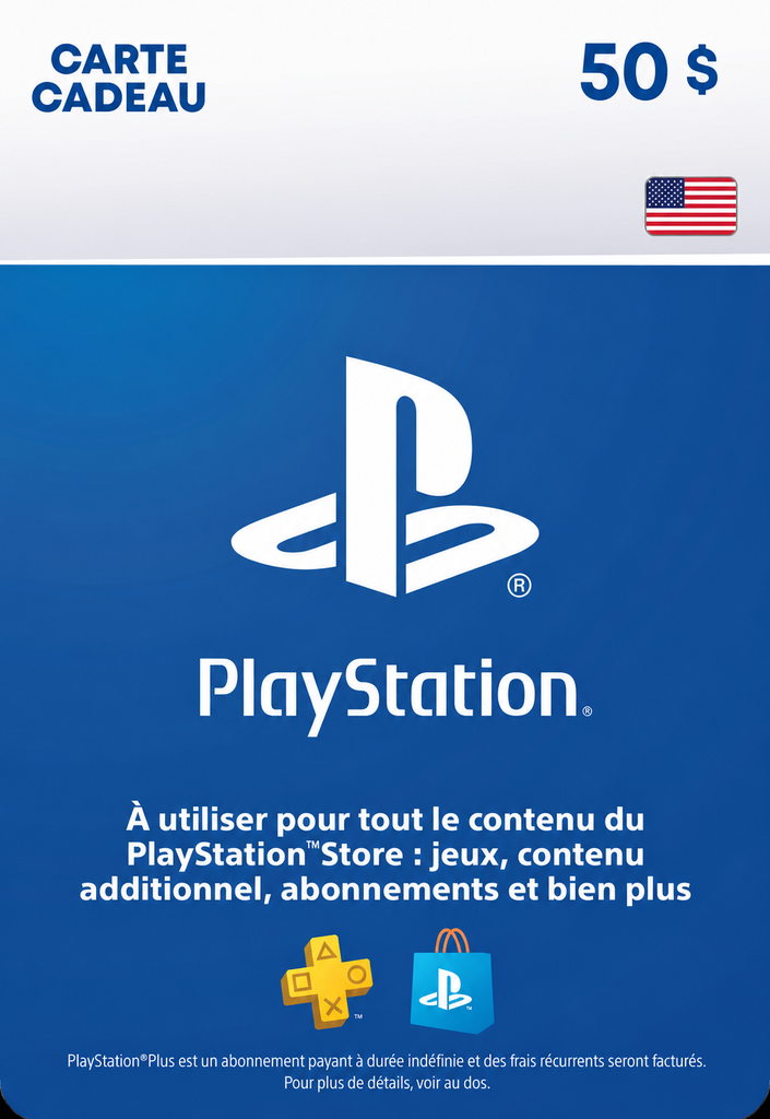 [EZPIN-US-PSN-050] Carte PlayStation 50 $