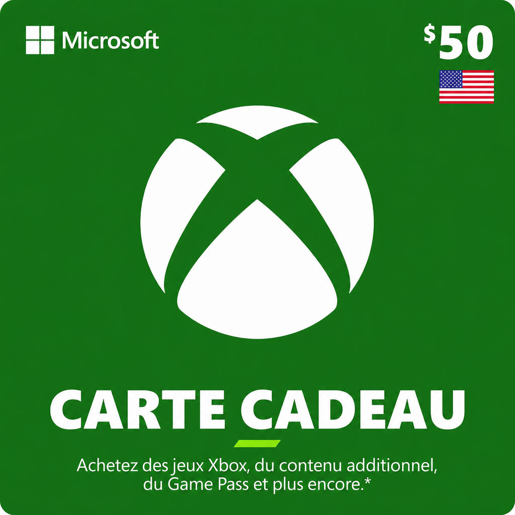 [EZPIN-US-XBOX-050] Carte Xbox 50 $