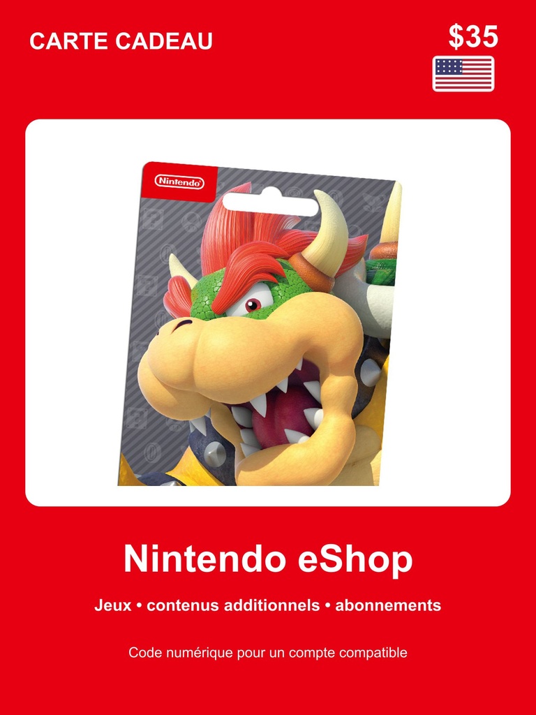 Carte Nintendo eShop 35 $