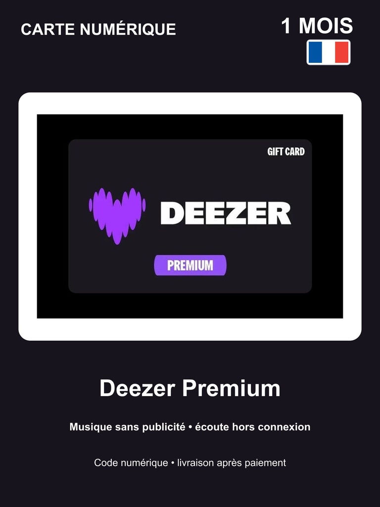 [EZPIN-FR-DEEZER-1M] Deezer Premium 1 mois