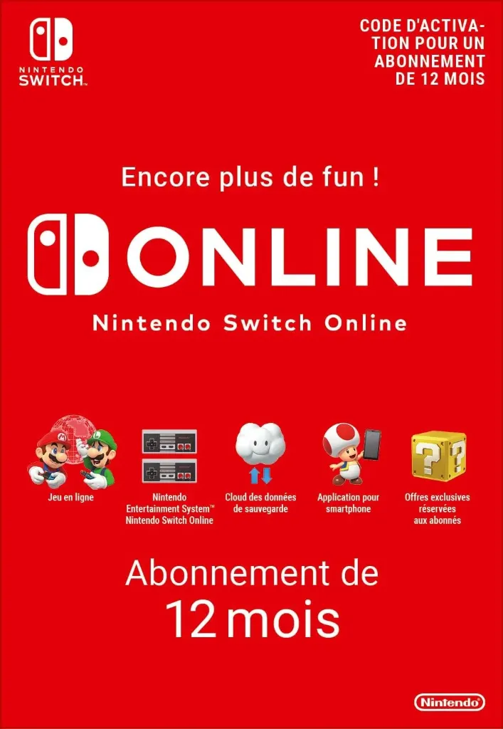 Nintendo Switch Online 12 mois