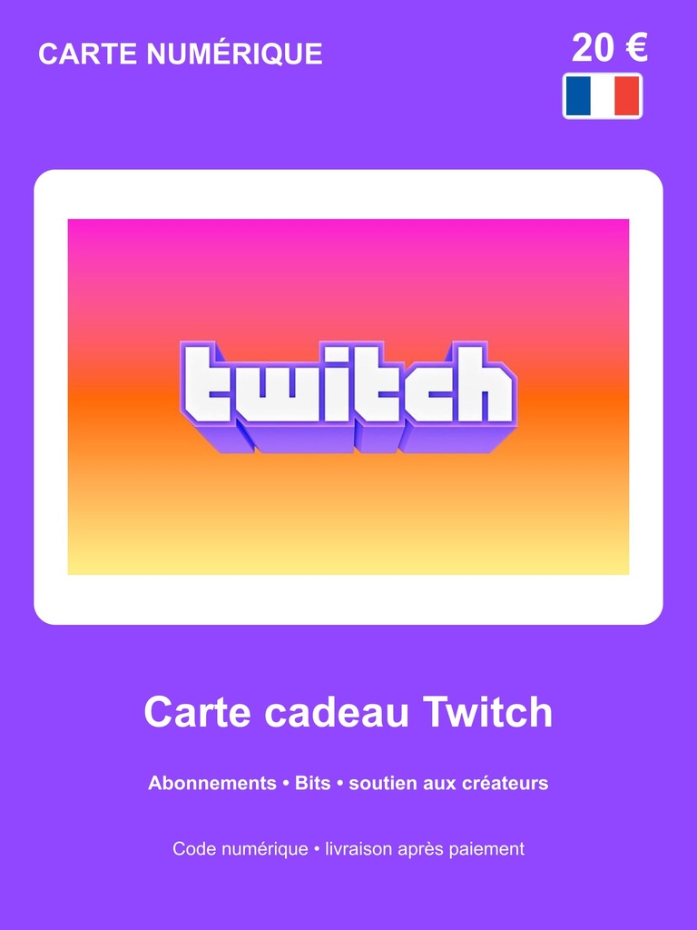 [EZPIN-FR-TWITCH-020] Carte cadeau Twitch 20 €
