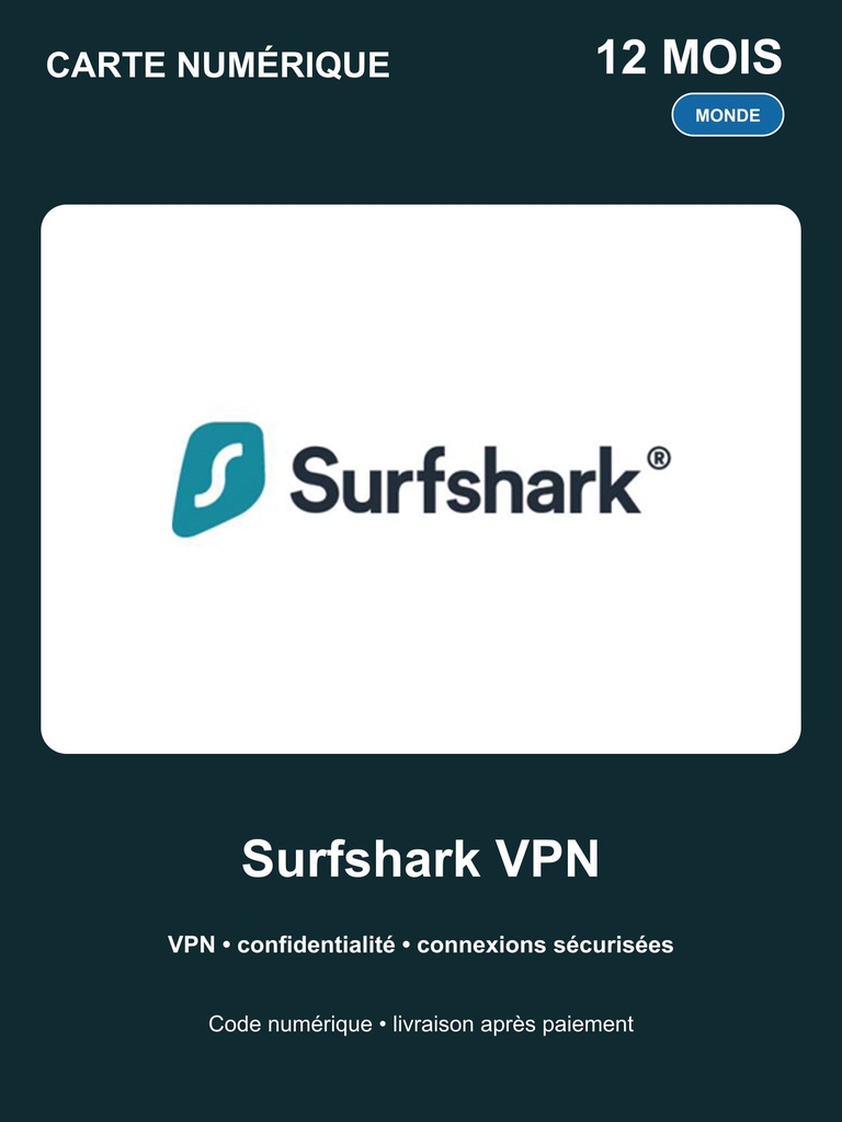Surfshark VPN 12 mois