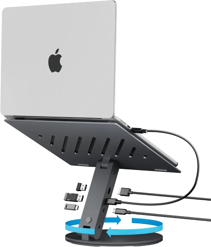 Spigen ArcDock LD204H, support pour ordinateur portable avec hub 6-en-1